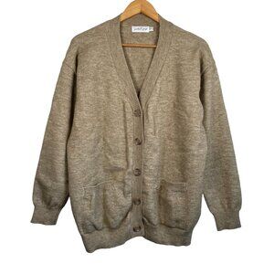 Petal + Pup Neutral Brown Soft Button Front V-Neck Long Sleeve Cardigan Size 8